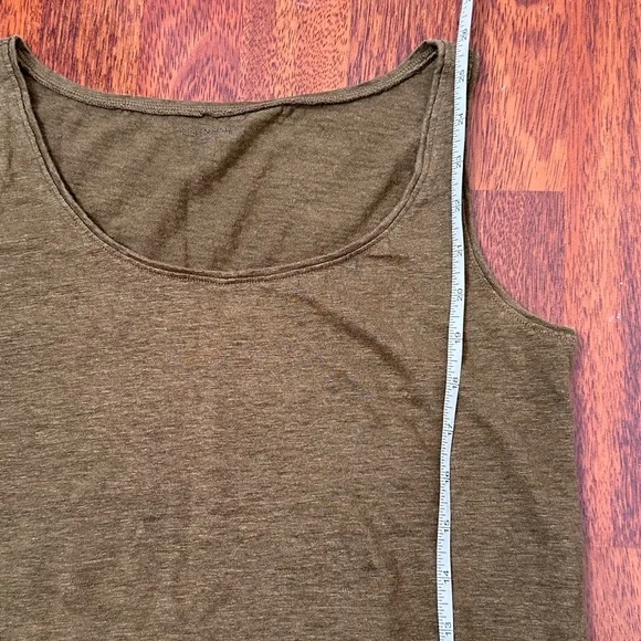 Eileen Fisher Earthy Brown Organic Linen Tank Top - Picture 12 of 12